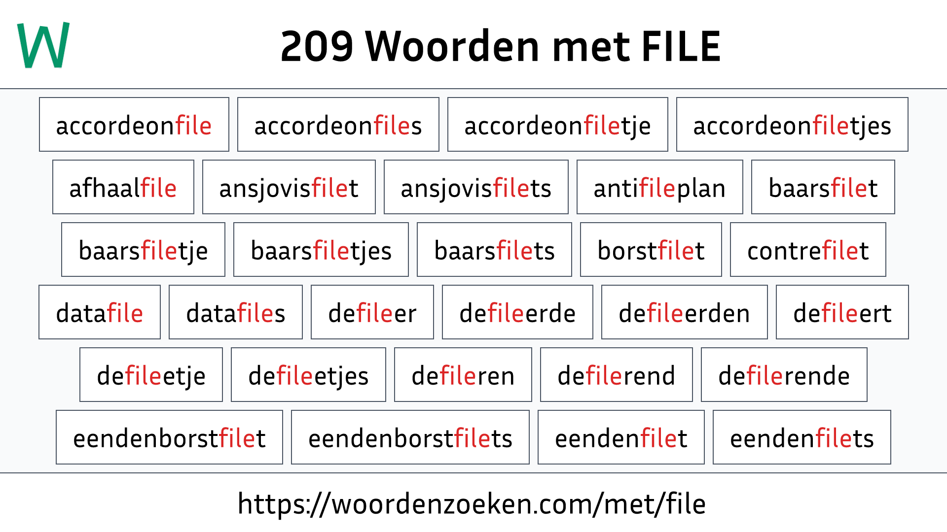 Woorden met FILE