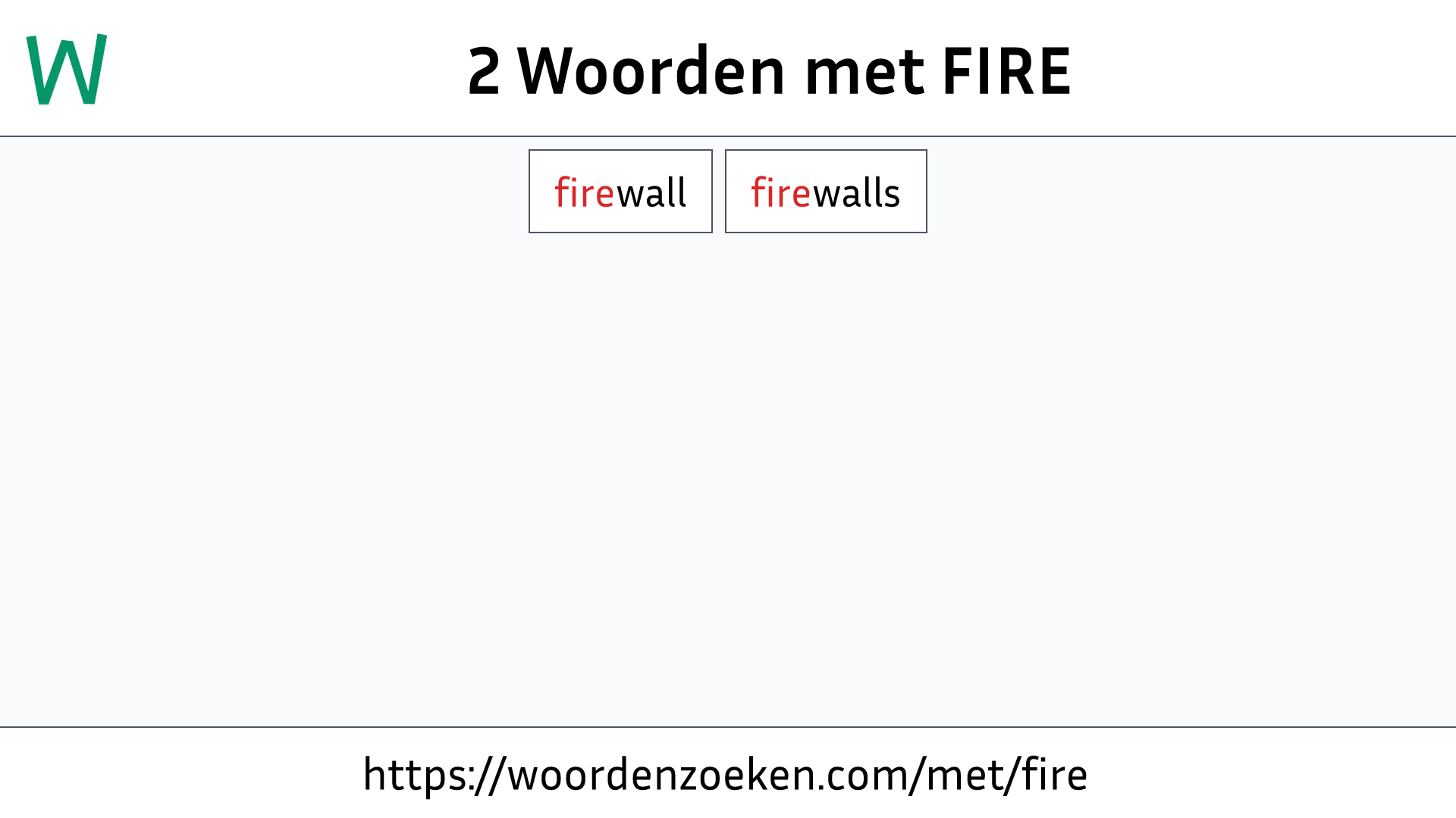 Woorden met FIRE