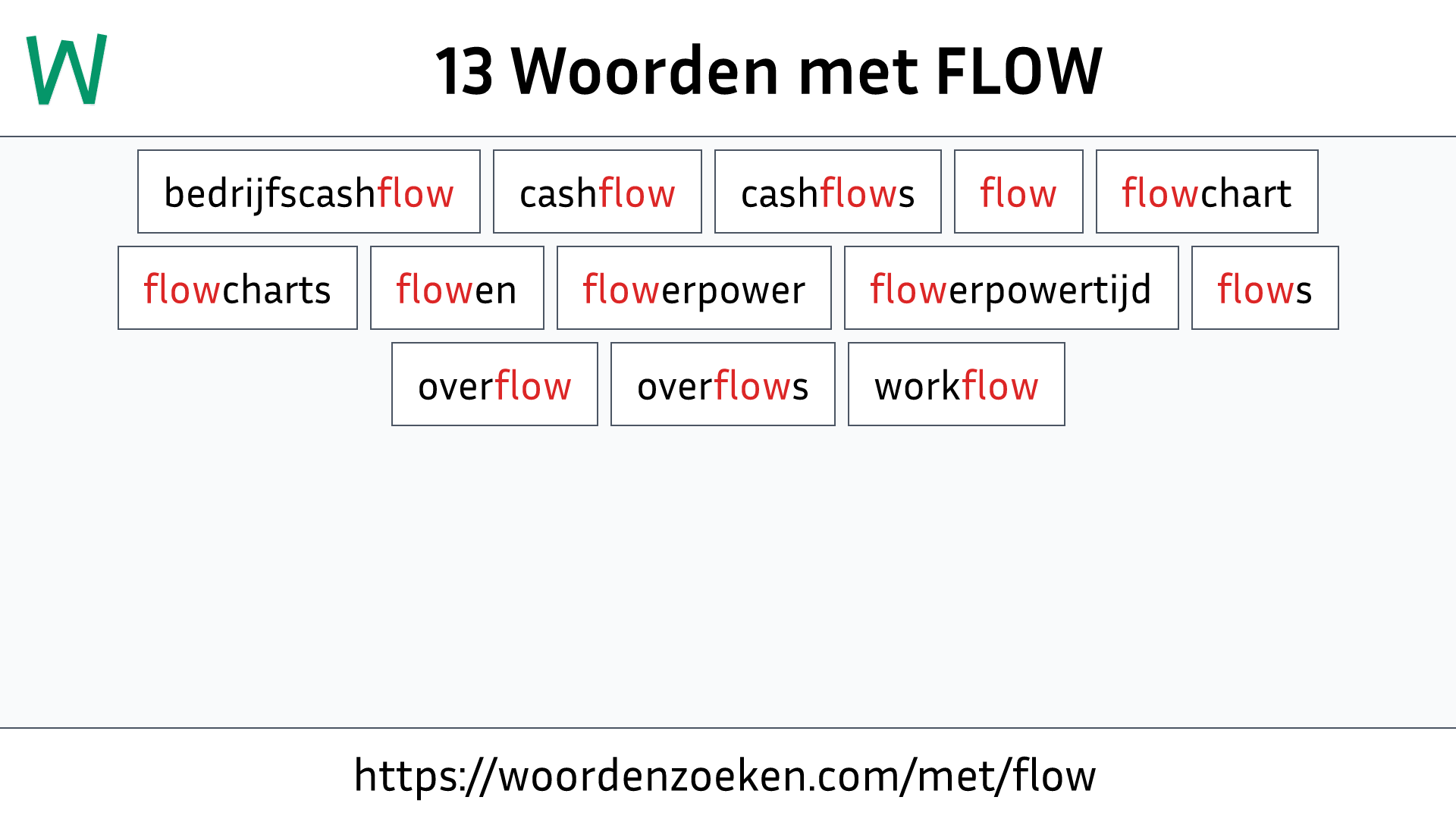 Woorden met FLOW