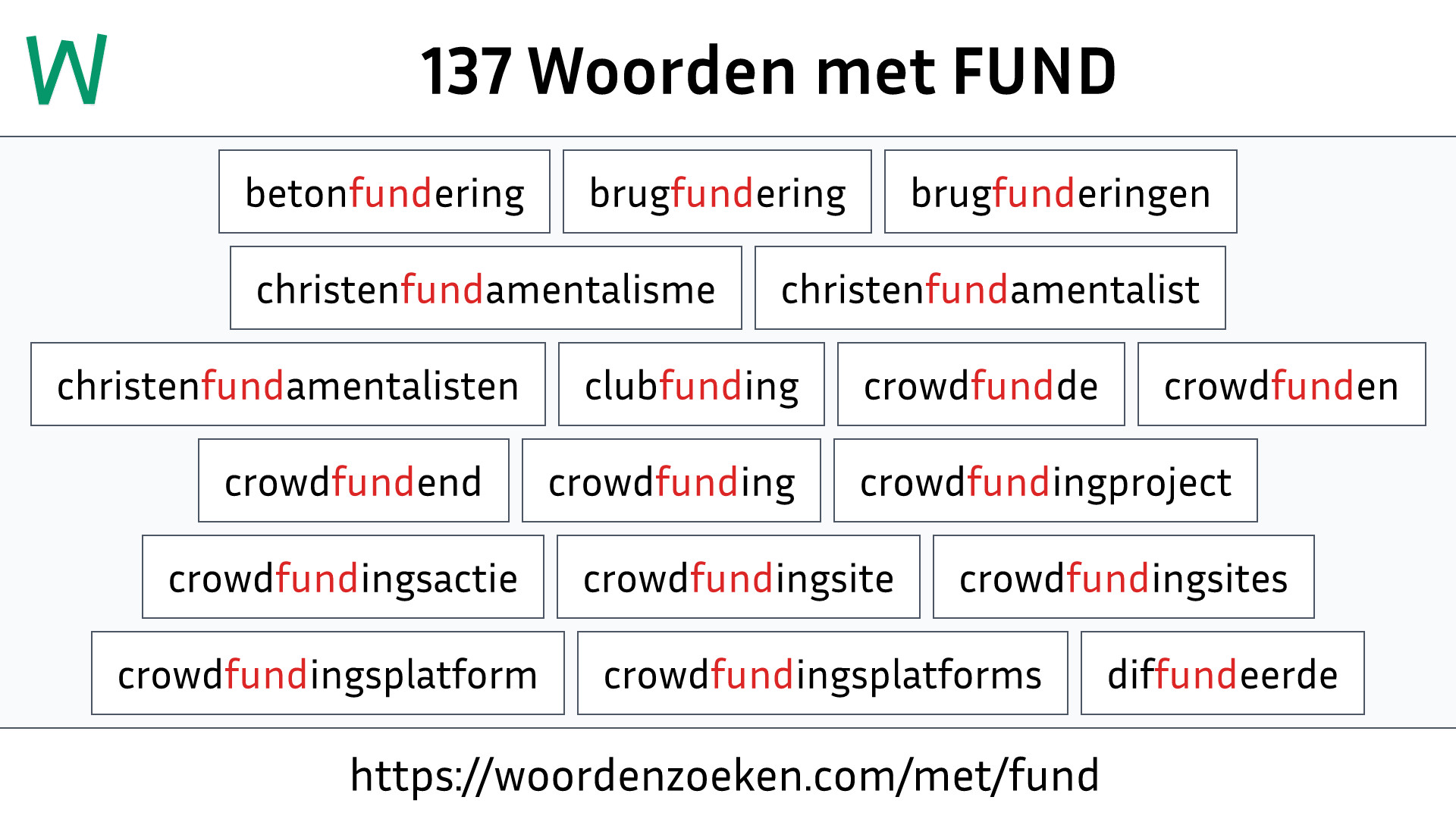 Woorden met FUND