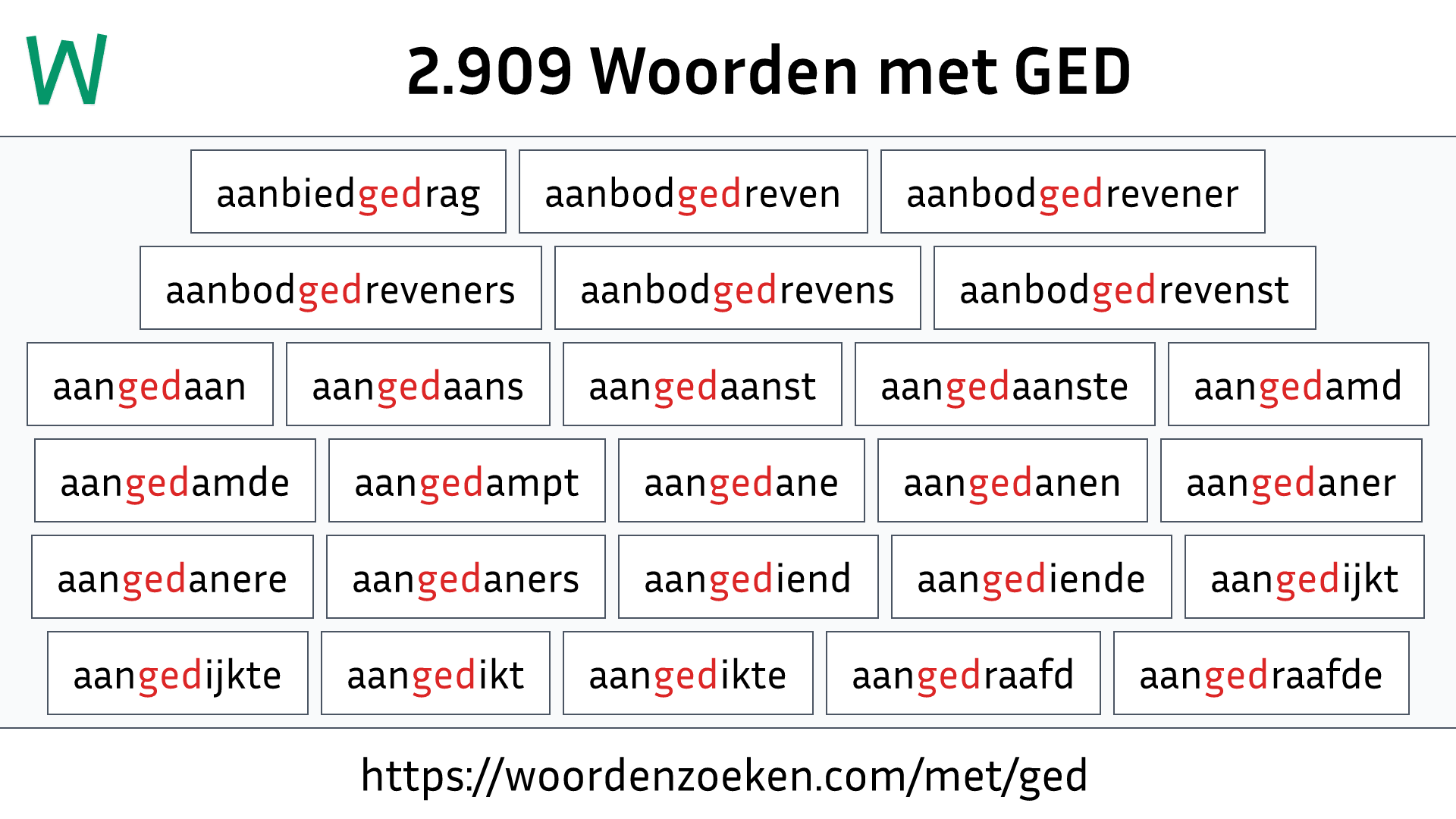 Woorden met GED