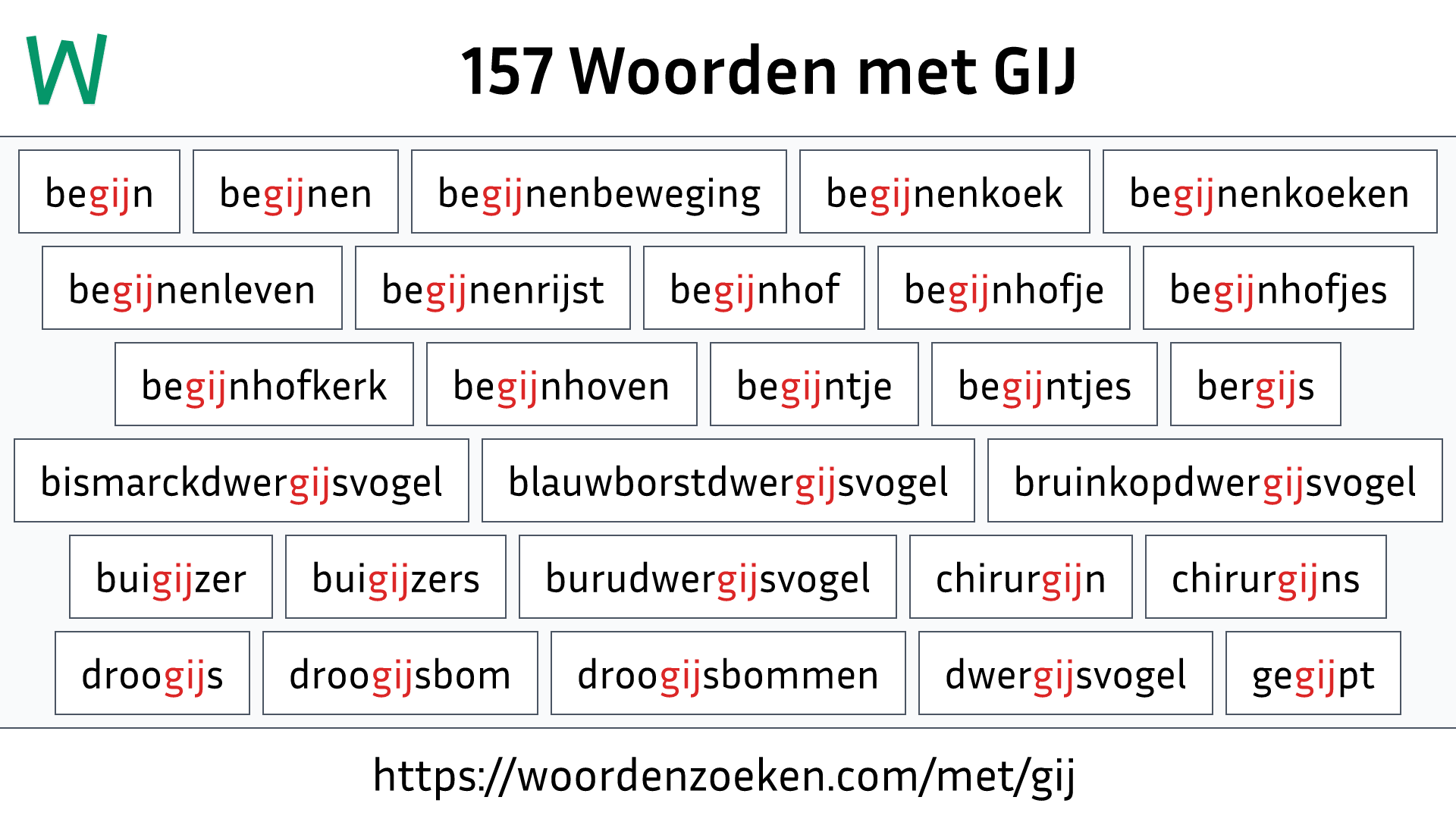 Woorden met GIJ