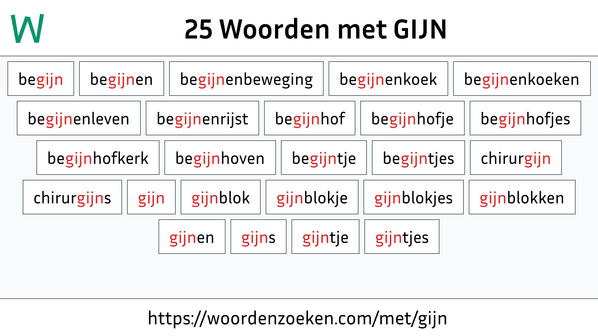 Woorden met GIJN
