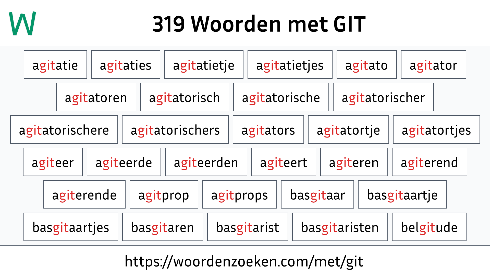 Woorden met GIT