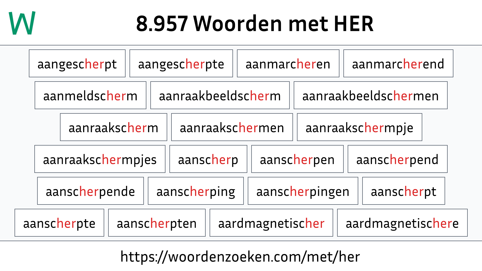 Woorden met HER