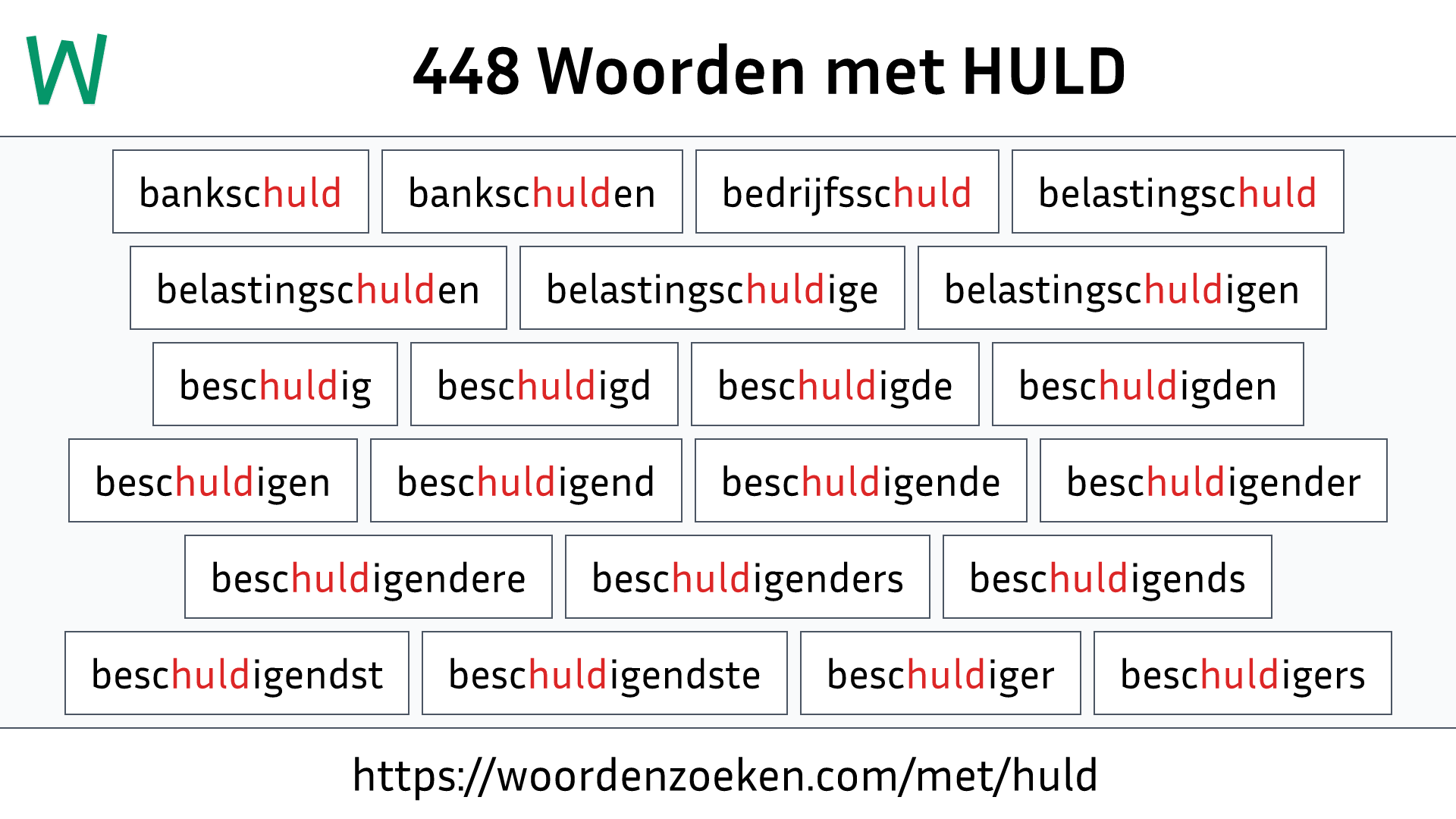 Woorden met HULD