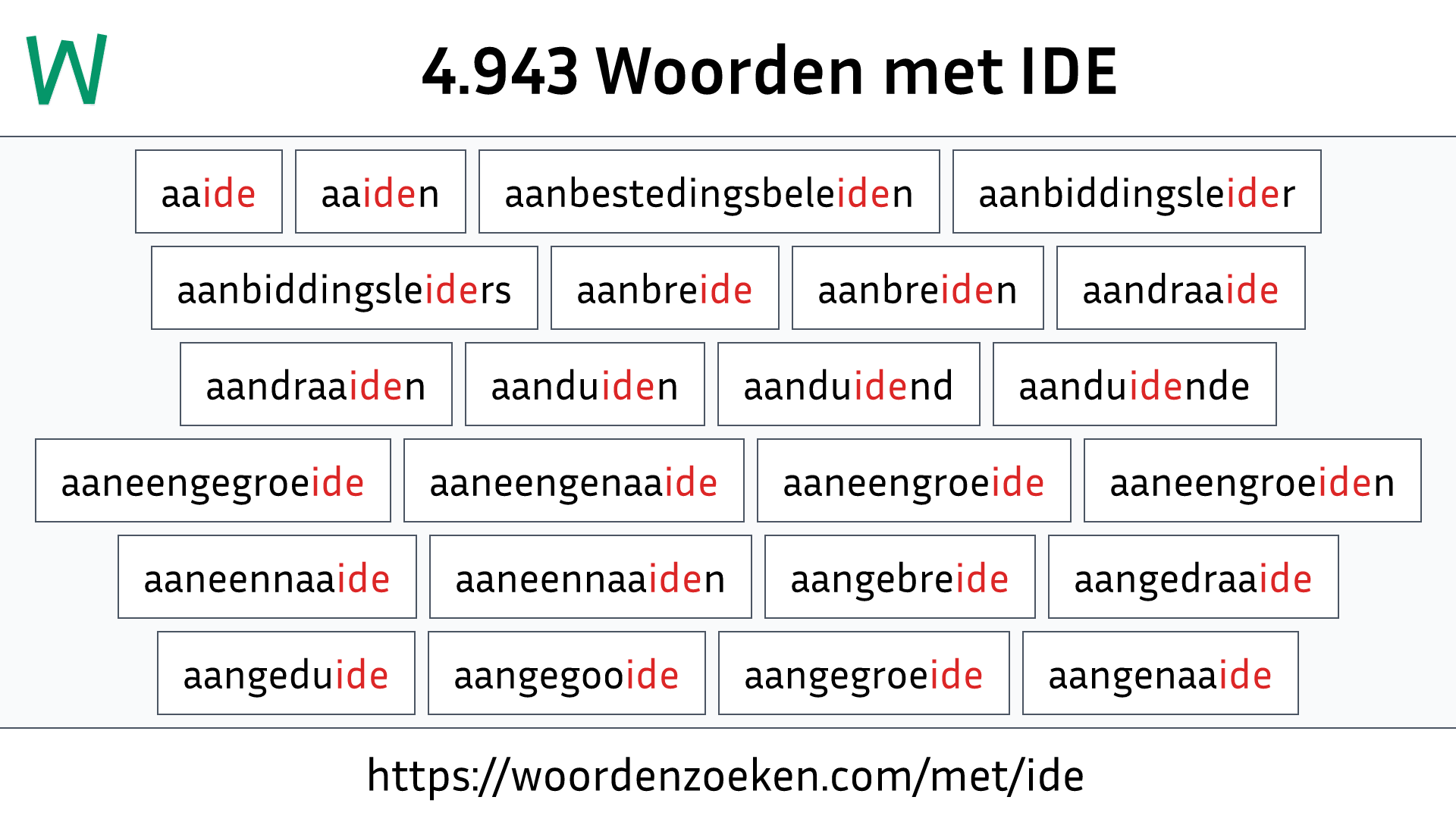 Woorden met IDE