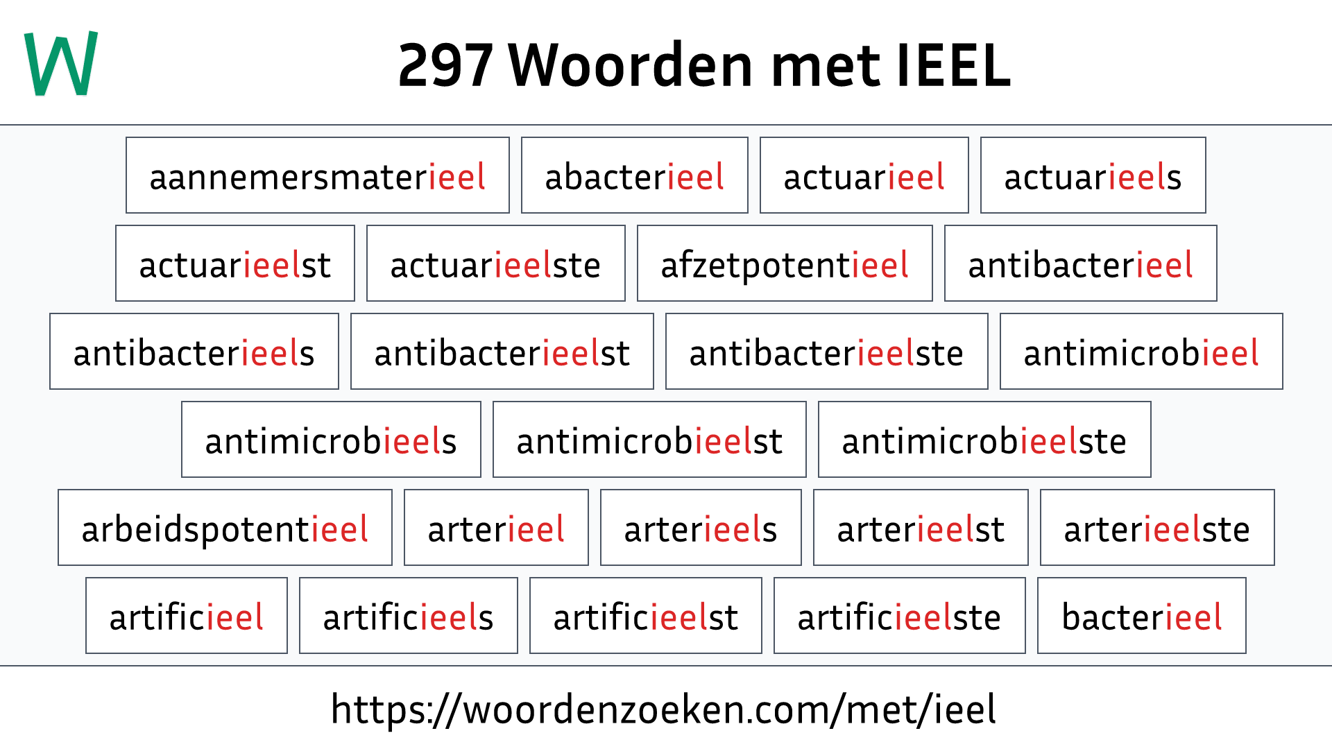 Woorden met IEEL