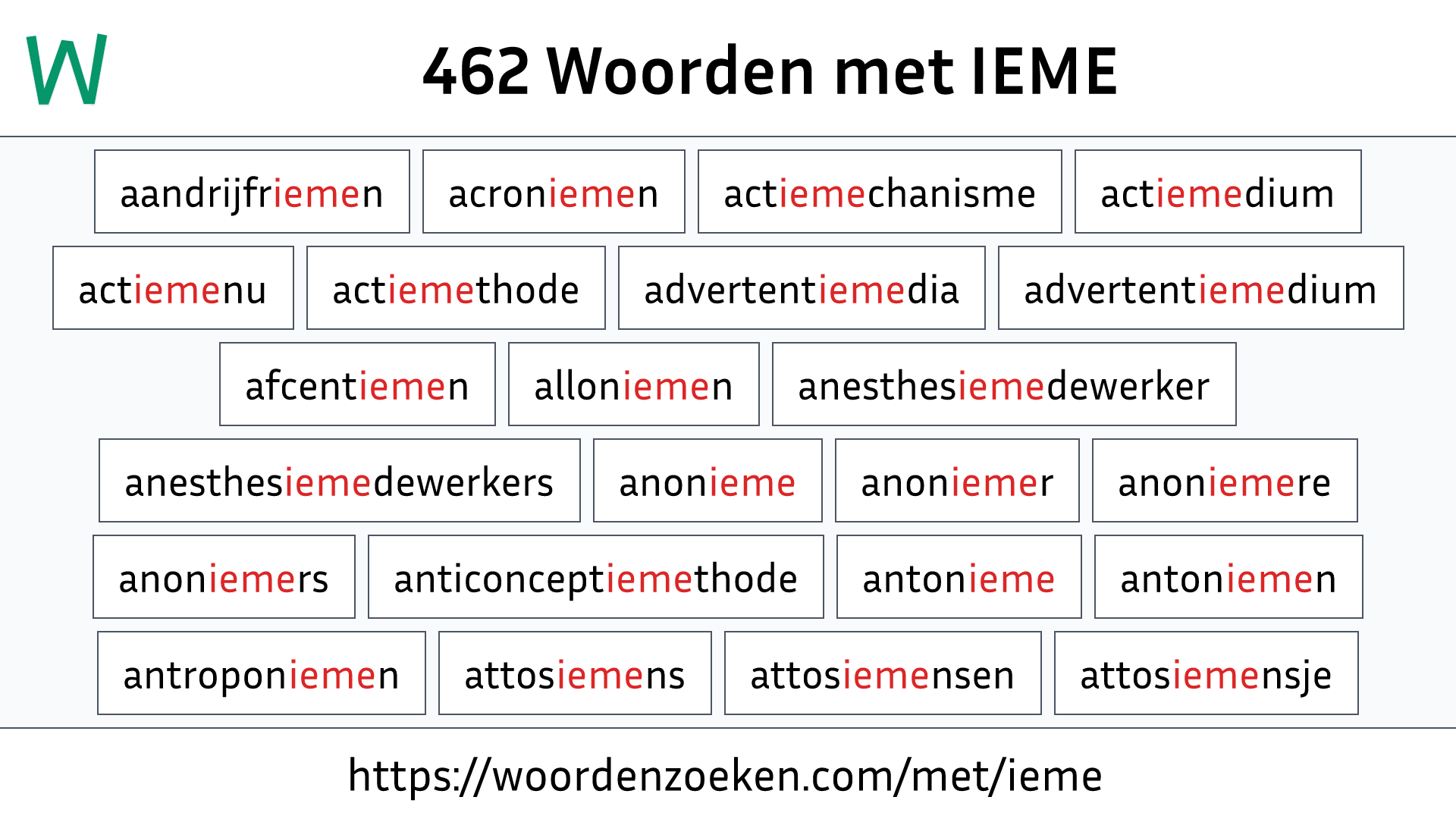 Woorden met IEME