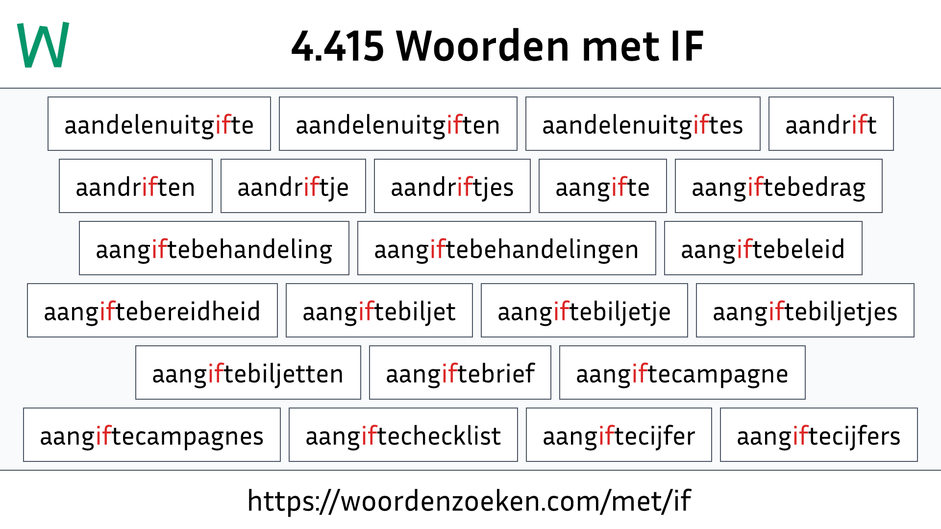 Woorden met IF