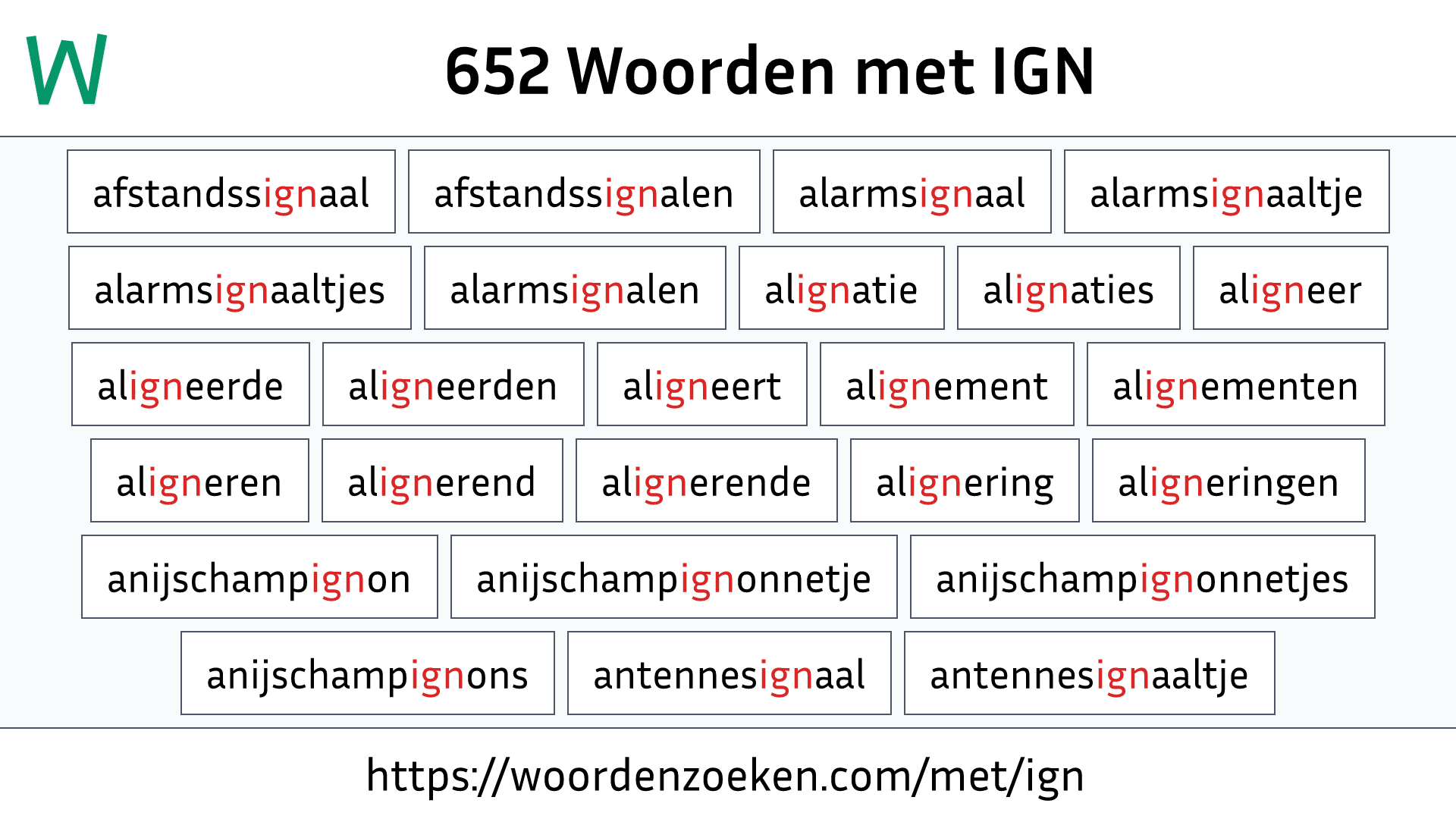Woorden met IGN