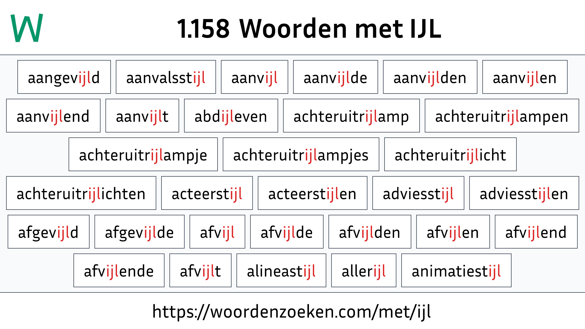 Woorden met IJL