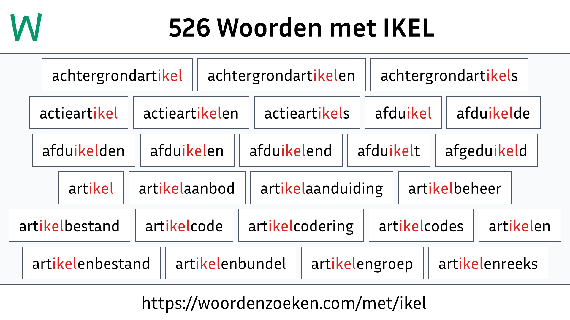 Woorden met IKEL