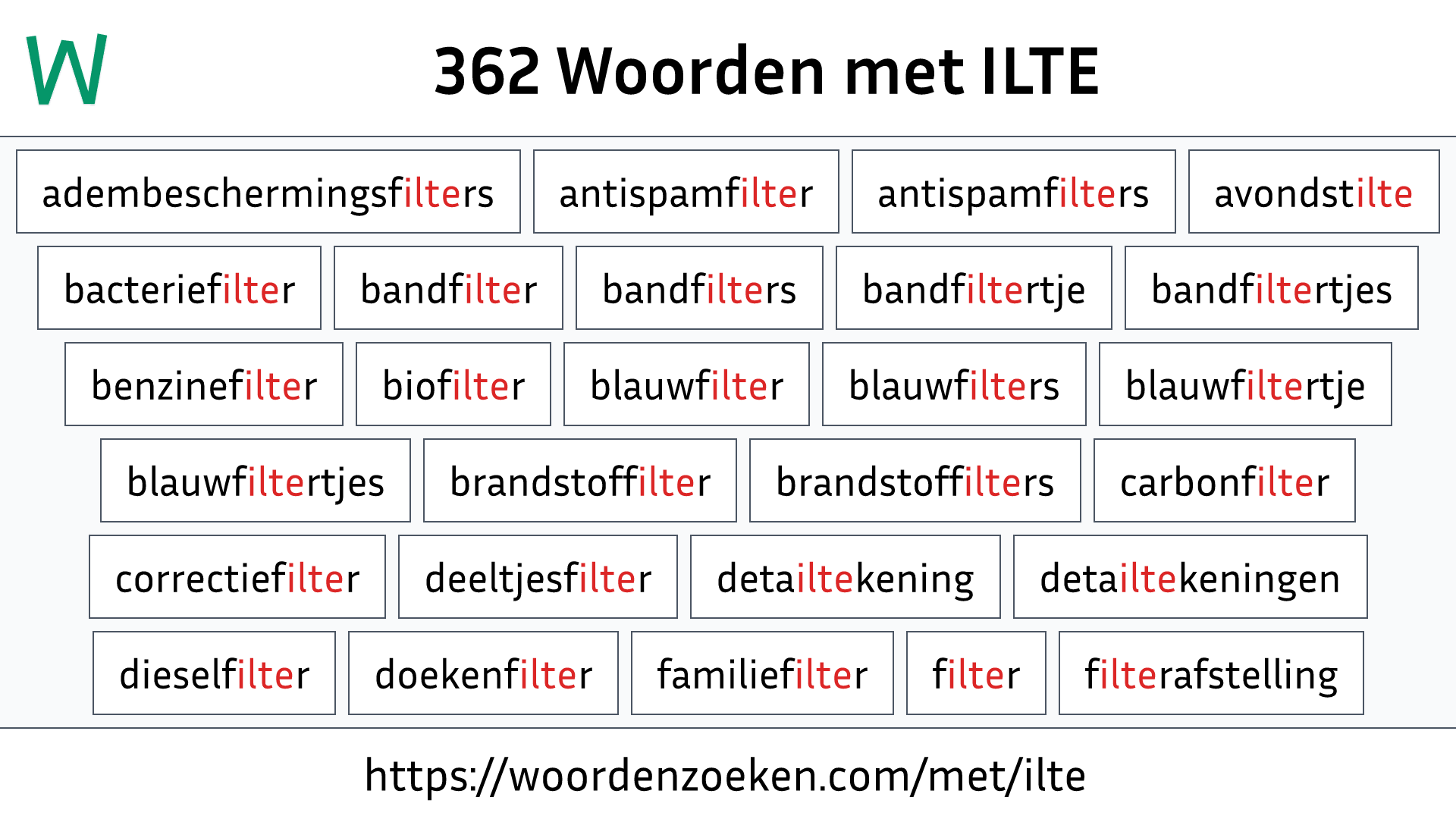 Woorden met ILTE