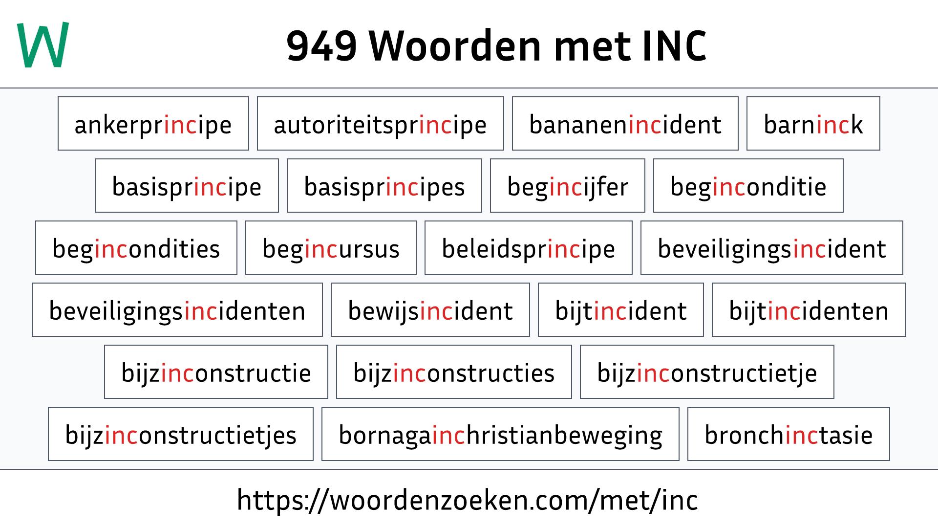 Woorden met INC