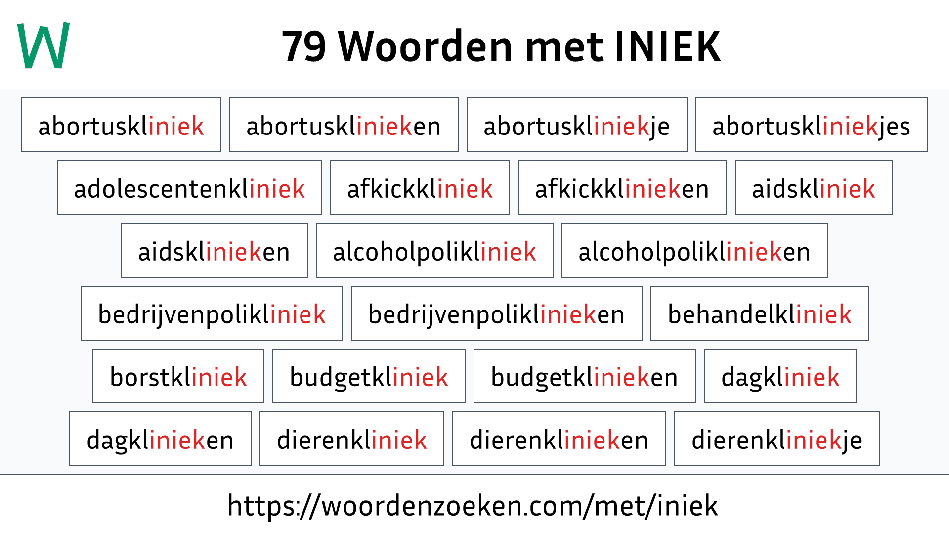 Woorden met INIEK