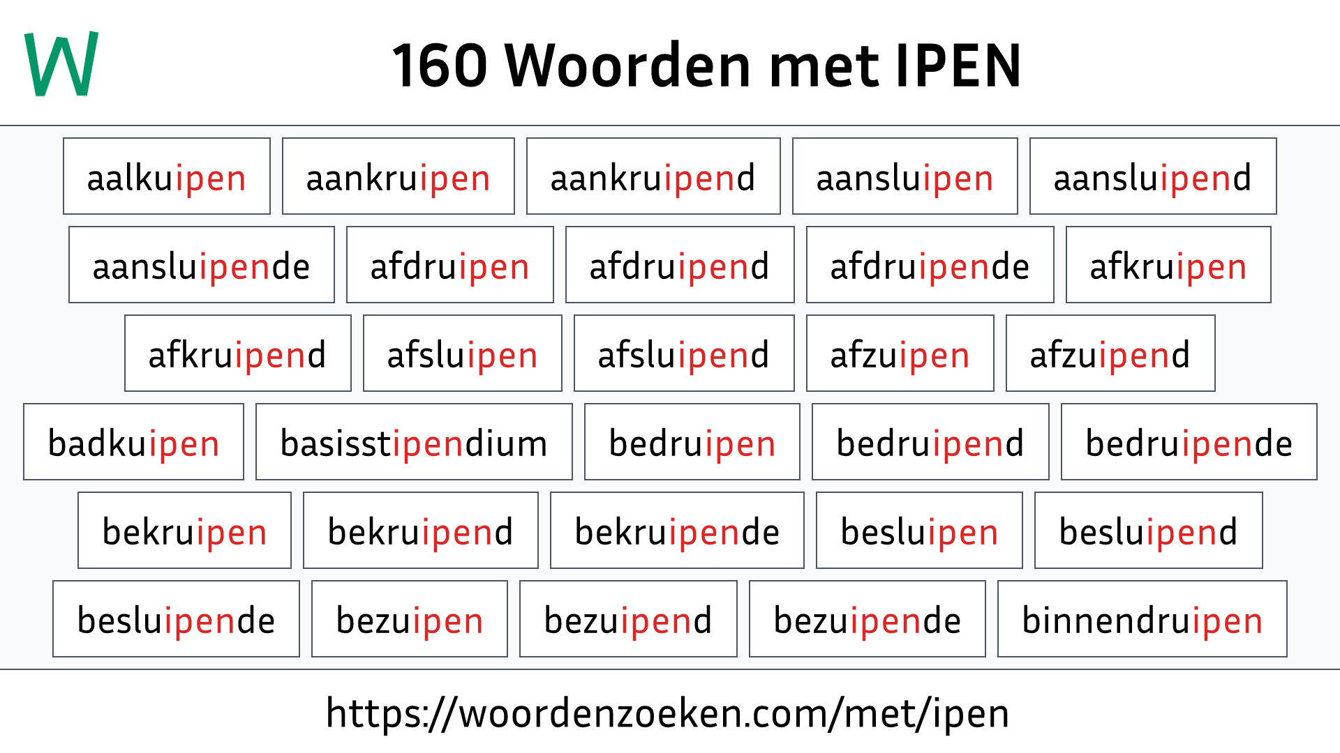 Woorden met IPEN