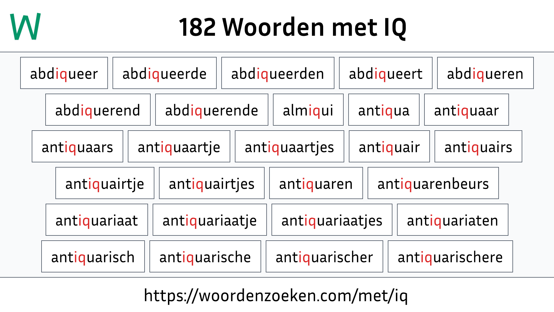 Woorden met IQ
