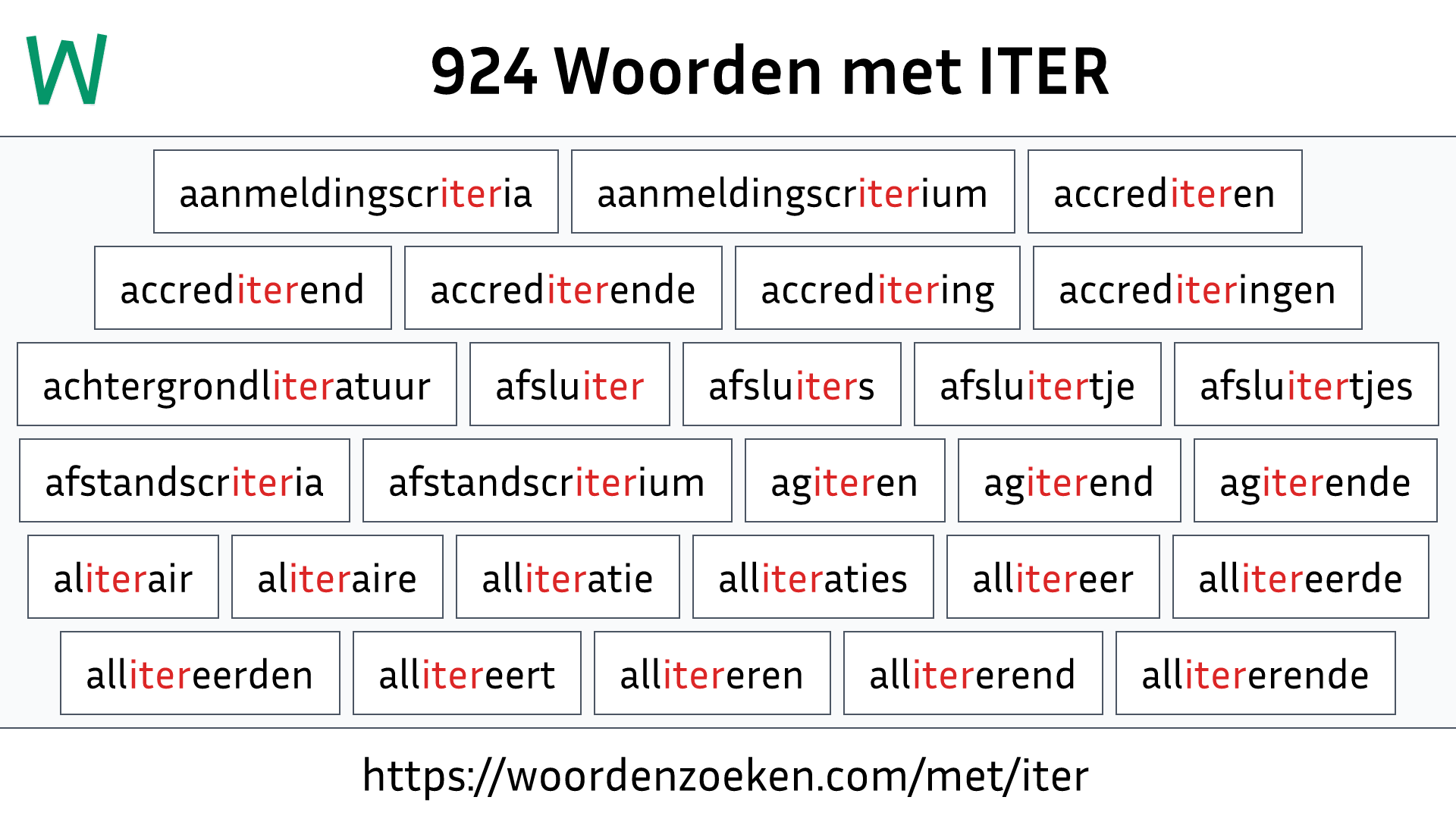 Woorden met ITER