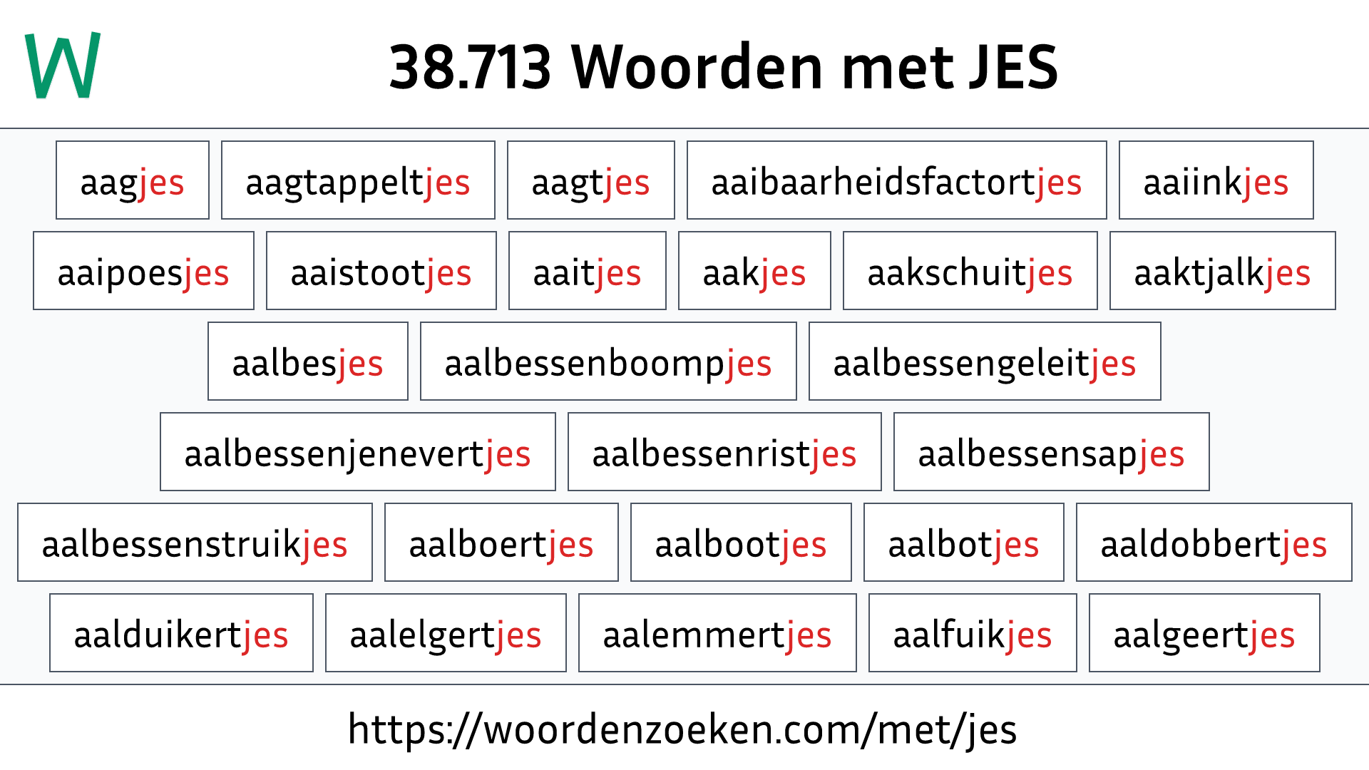 Woorden met JES
