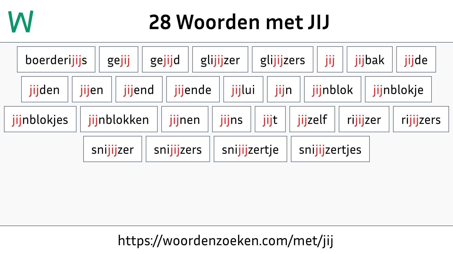 Woorden met JIJ