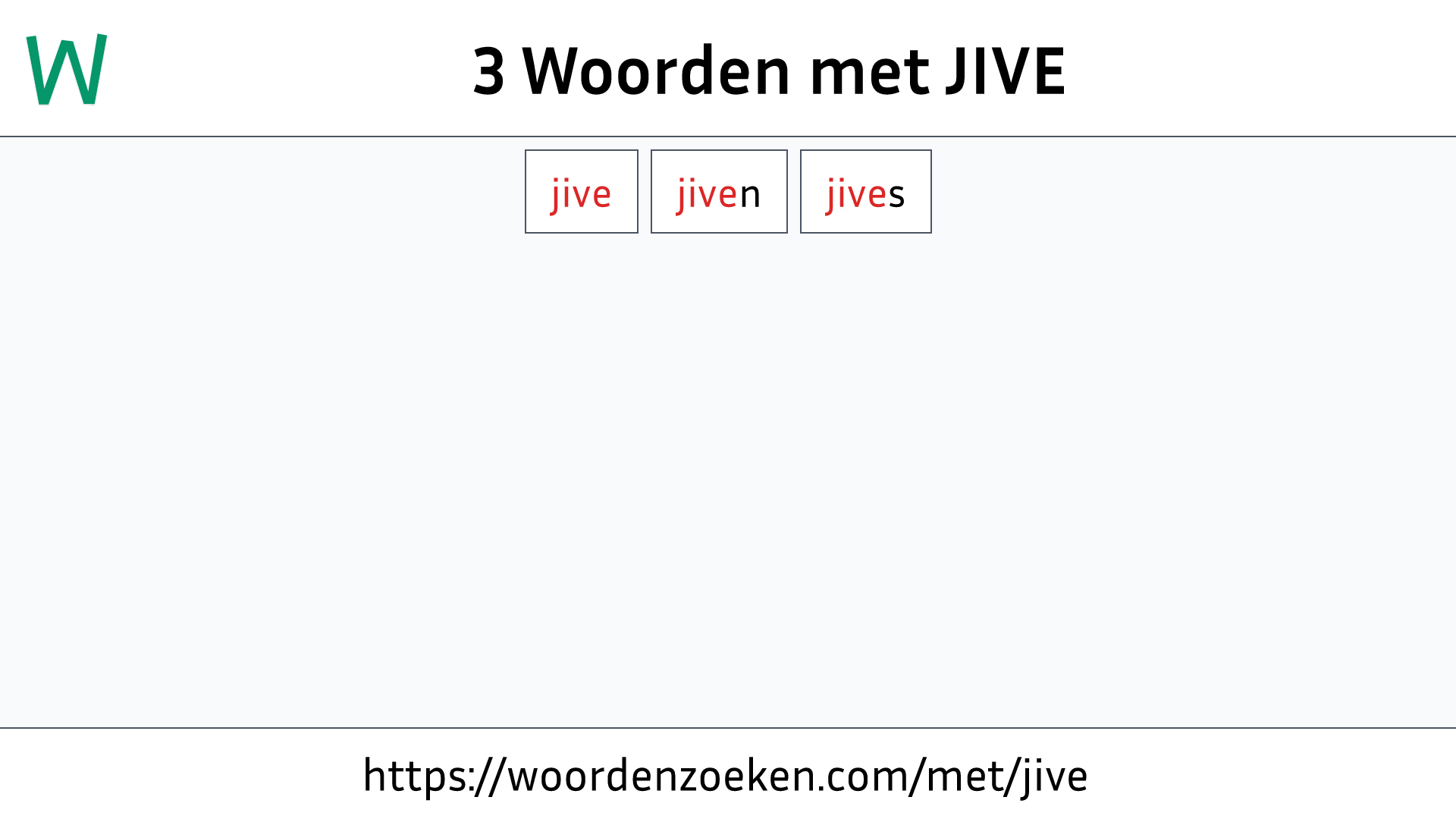 Woorden met JIVE