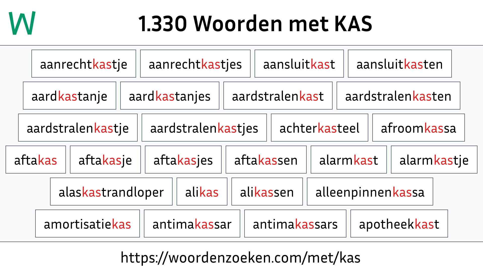 Woorden met KAS