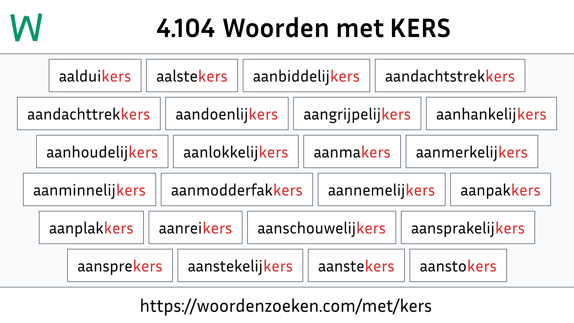 Woorden met KERS