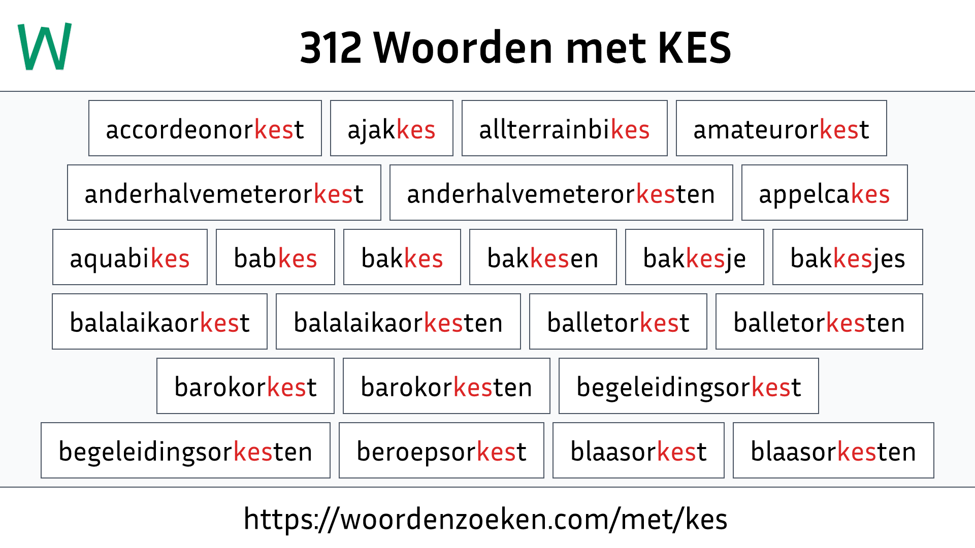 Woorden met KES