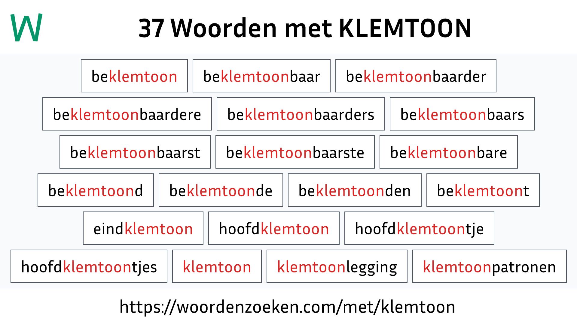 Woorden met KLEMTOON