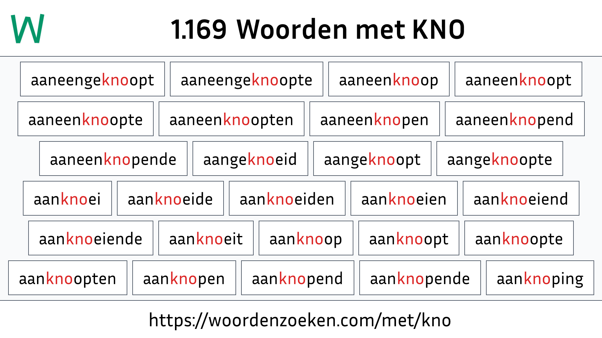 Woorden met KNO