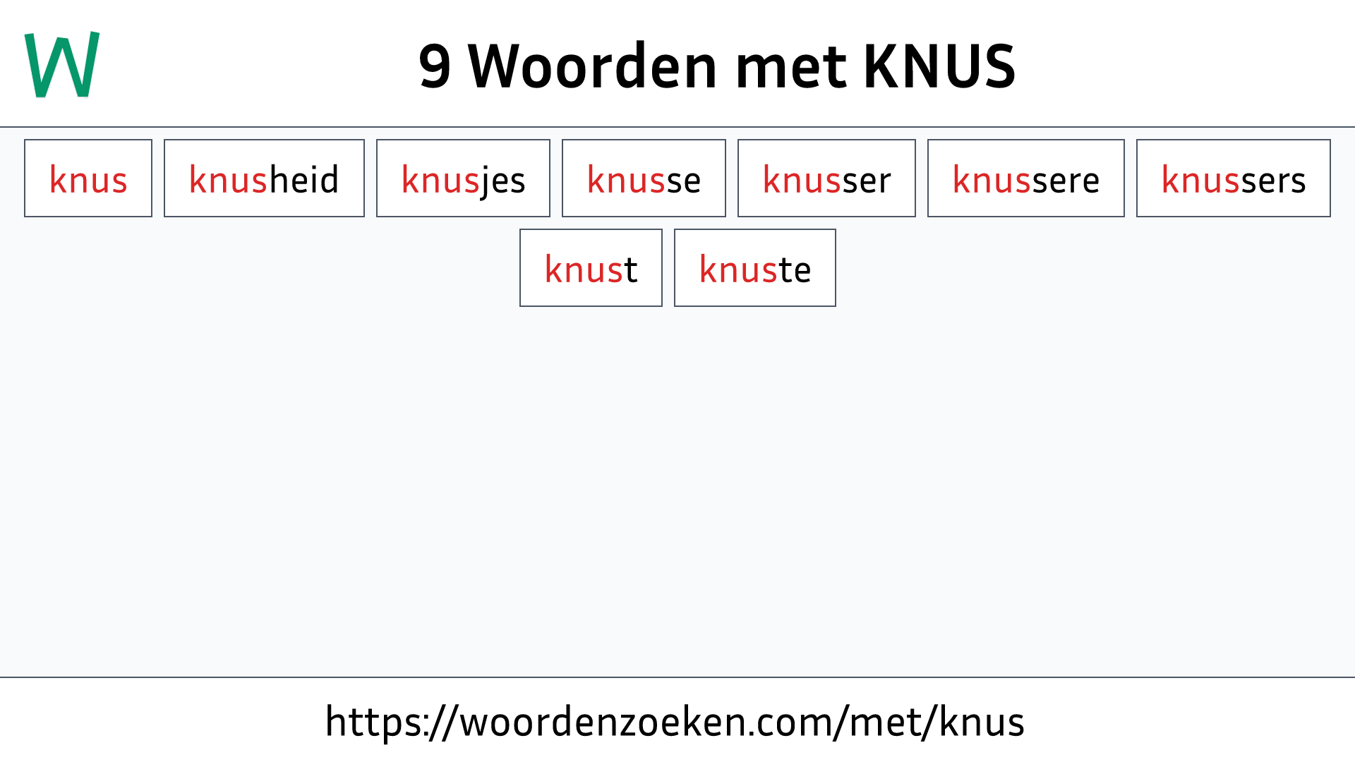 Woorden met KNUS