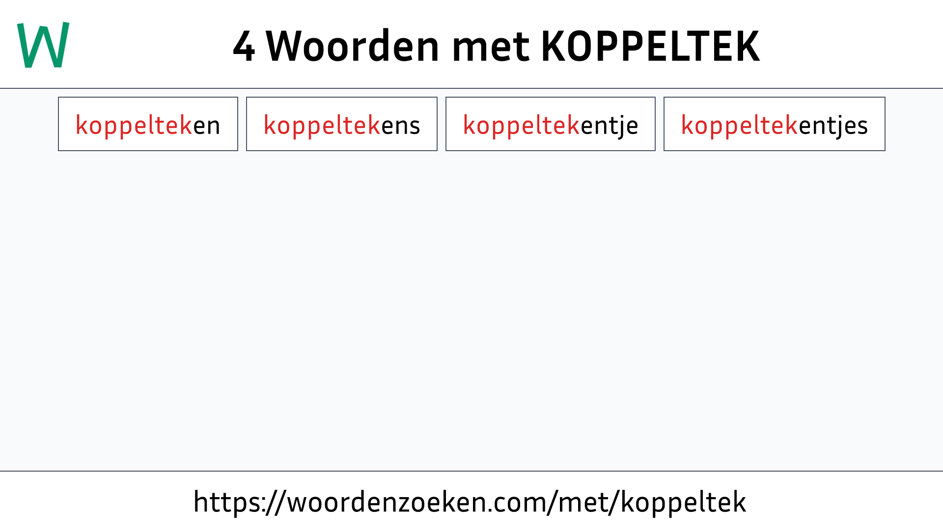 Woorden met KOPPELTEK