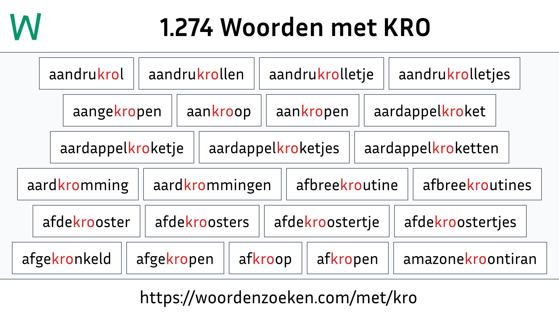 Woorden met KRO