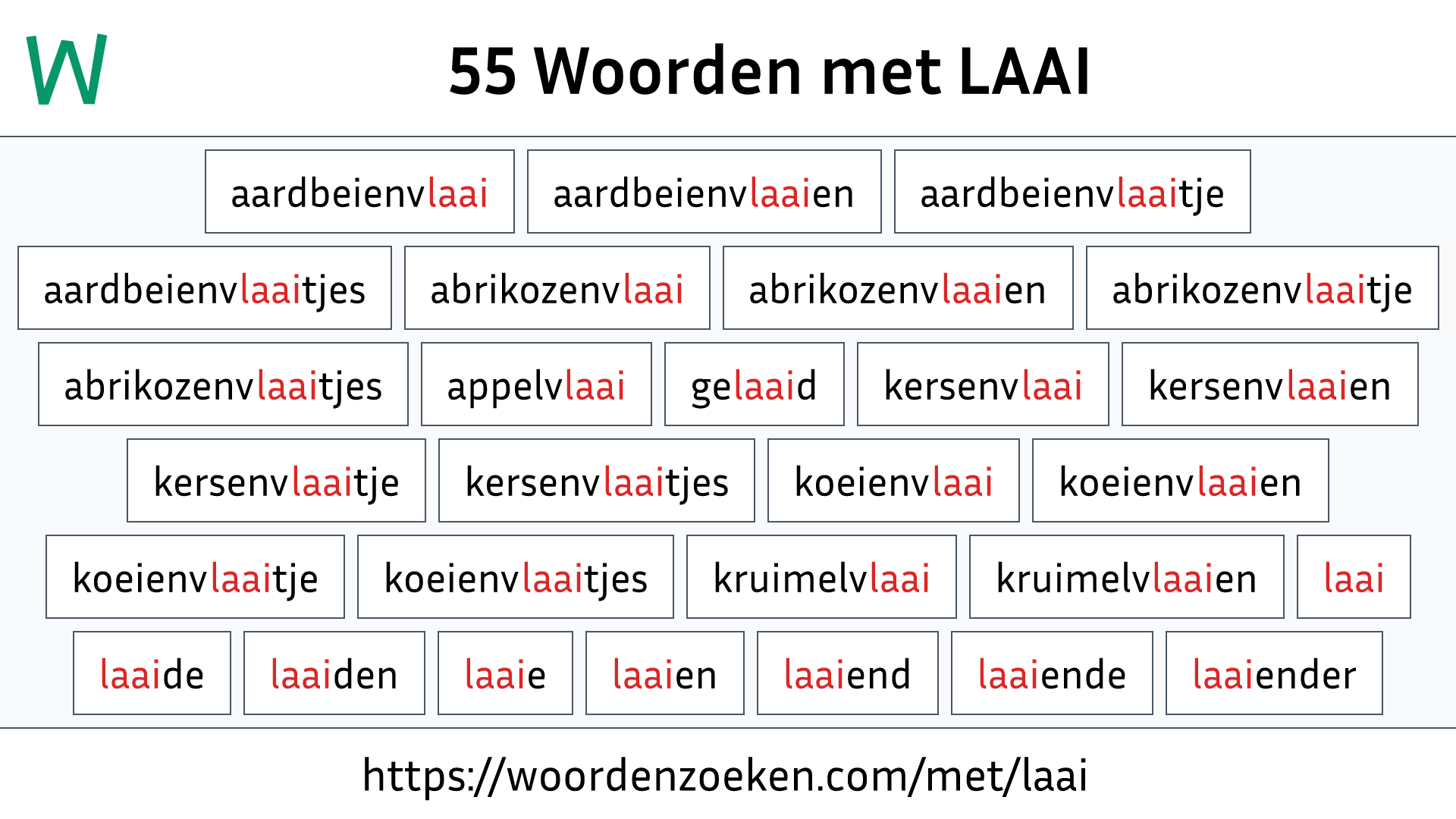 Woorden met LAAI