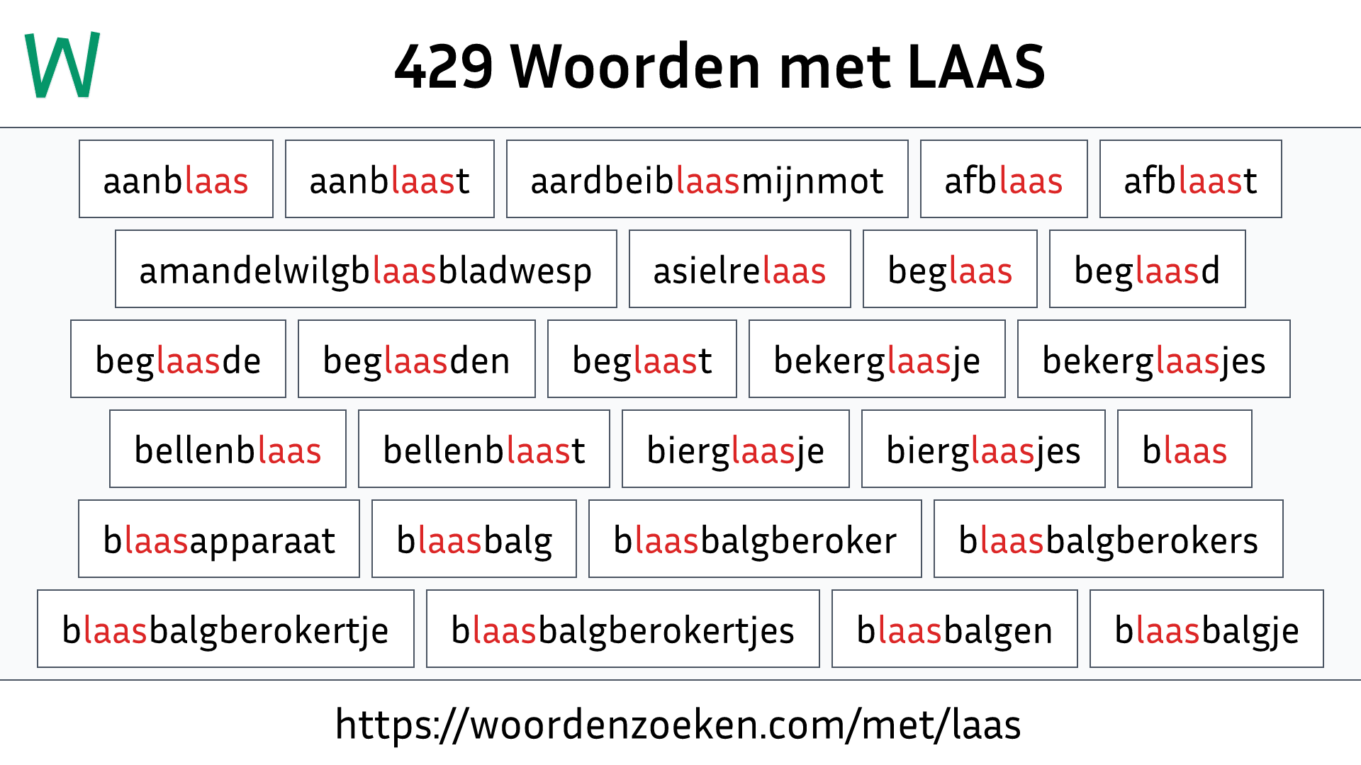 Woorden met LAAS
