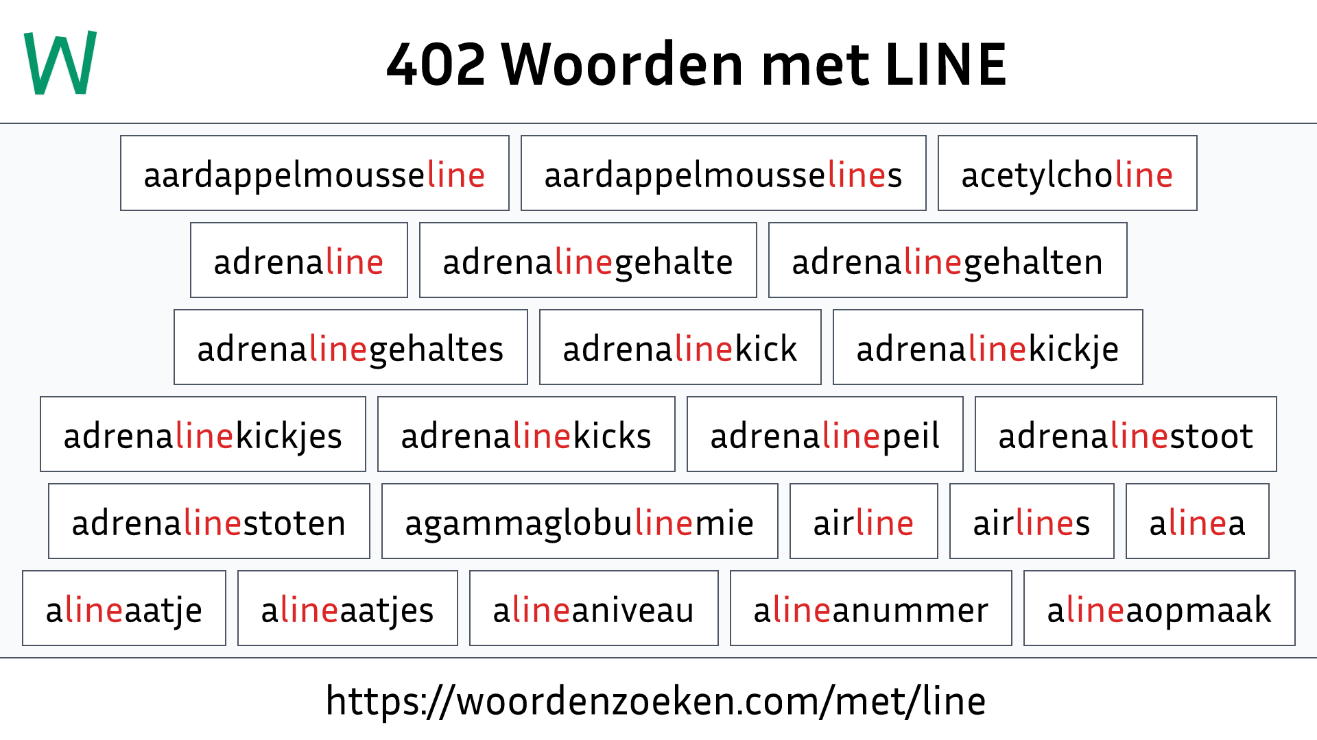 Woorden met LINE