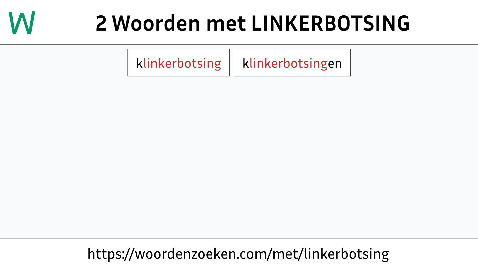 Woorden met LINKERBOTSING