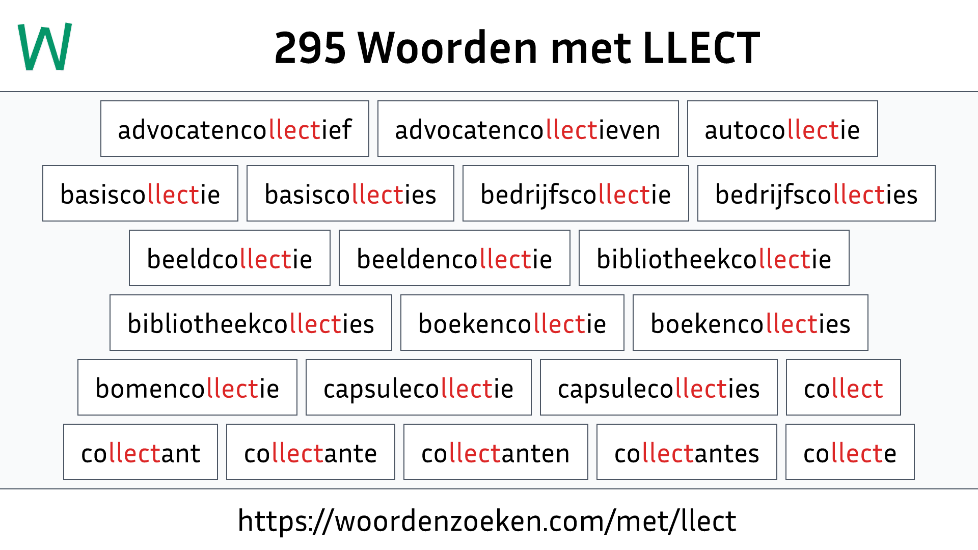 Woorden met LLECT