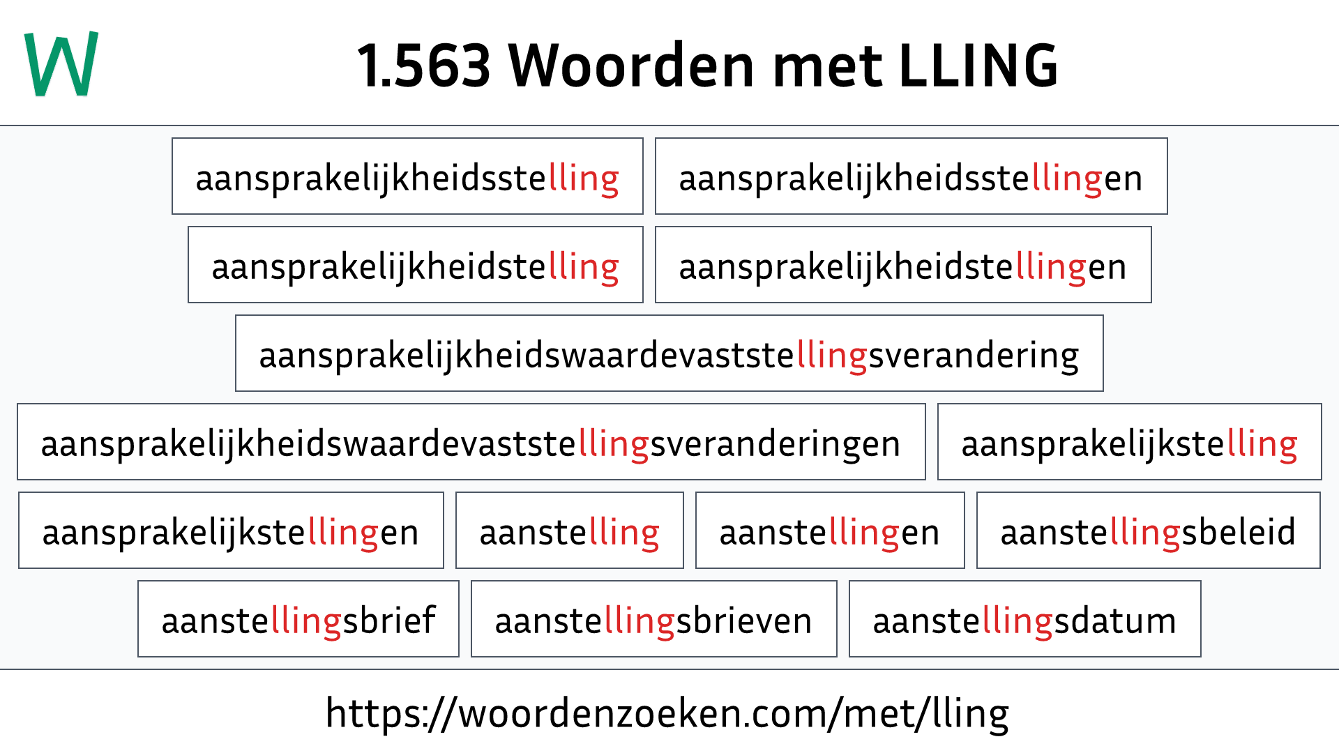 Woorden met LLING