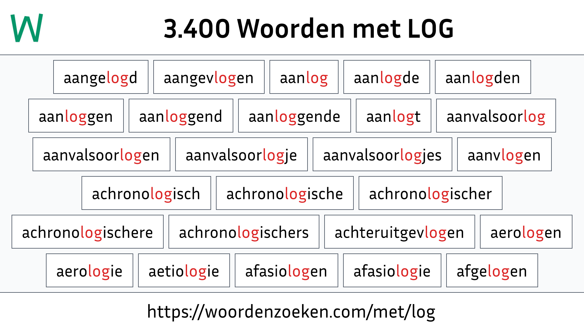 Woorden met LOG