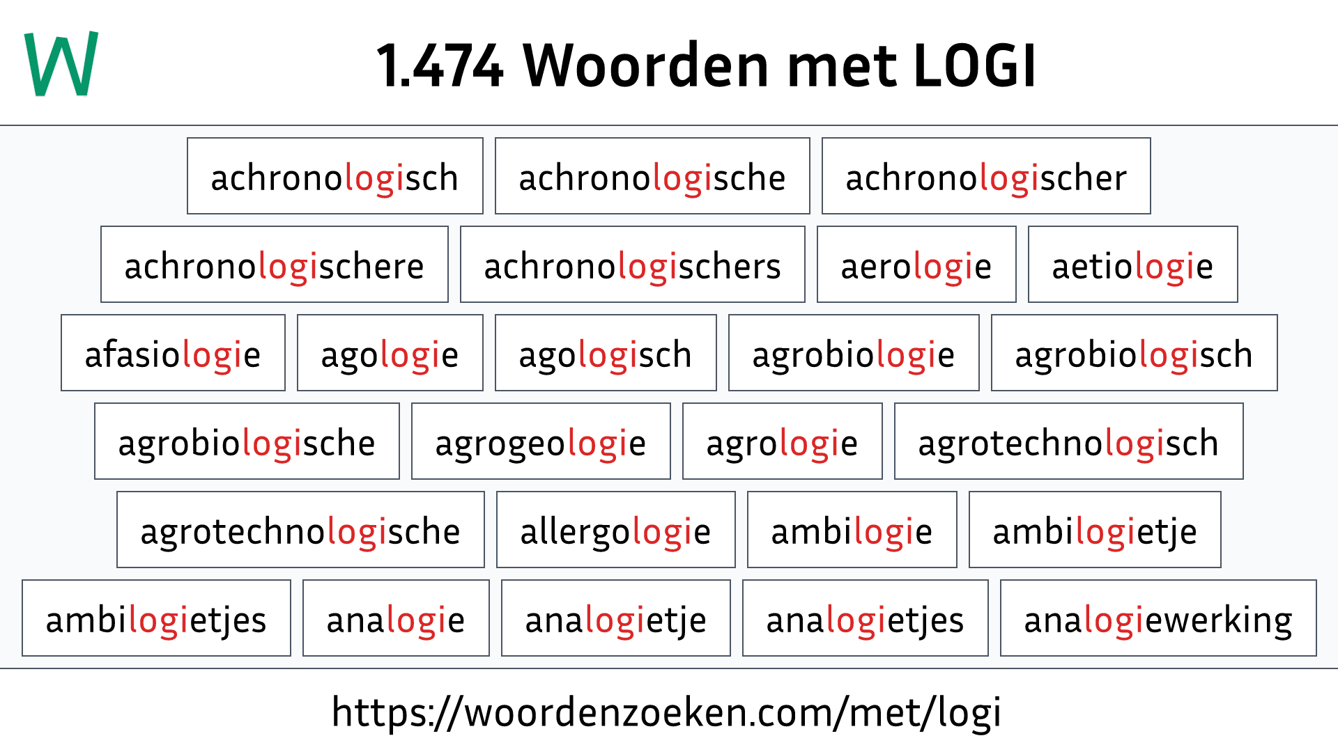 Woorden met LOGI