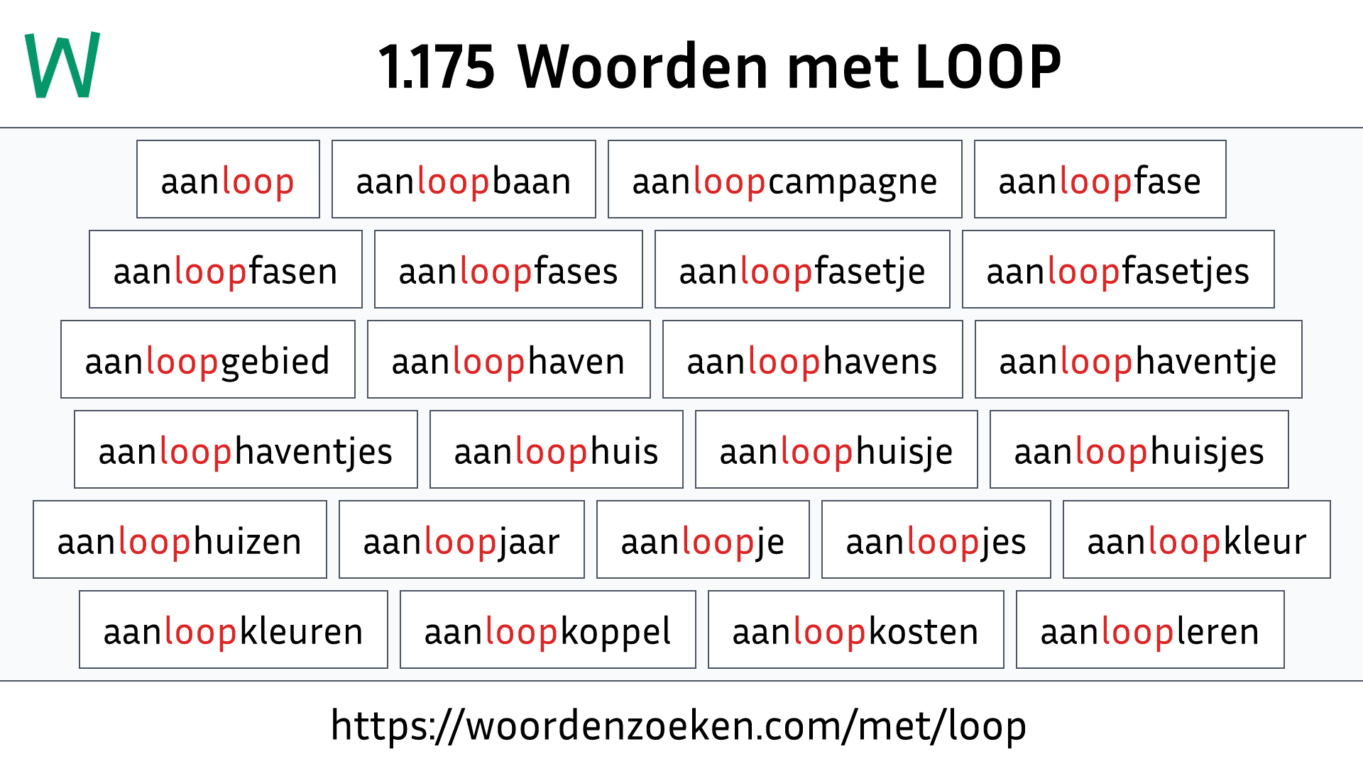 Woorden met LOOP