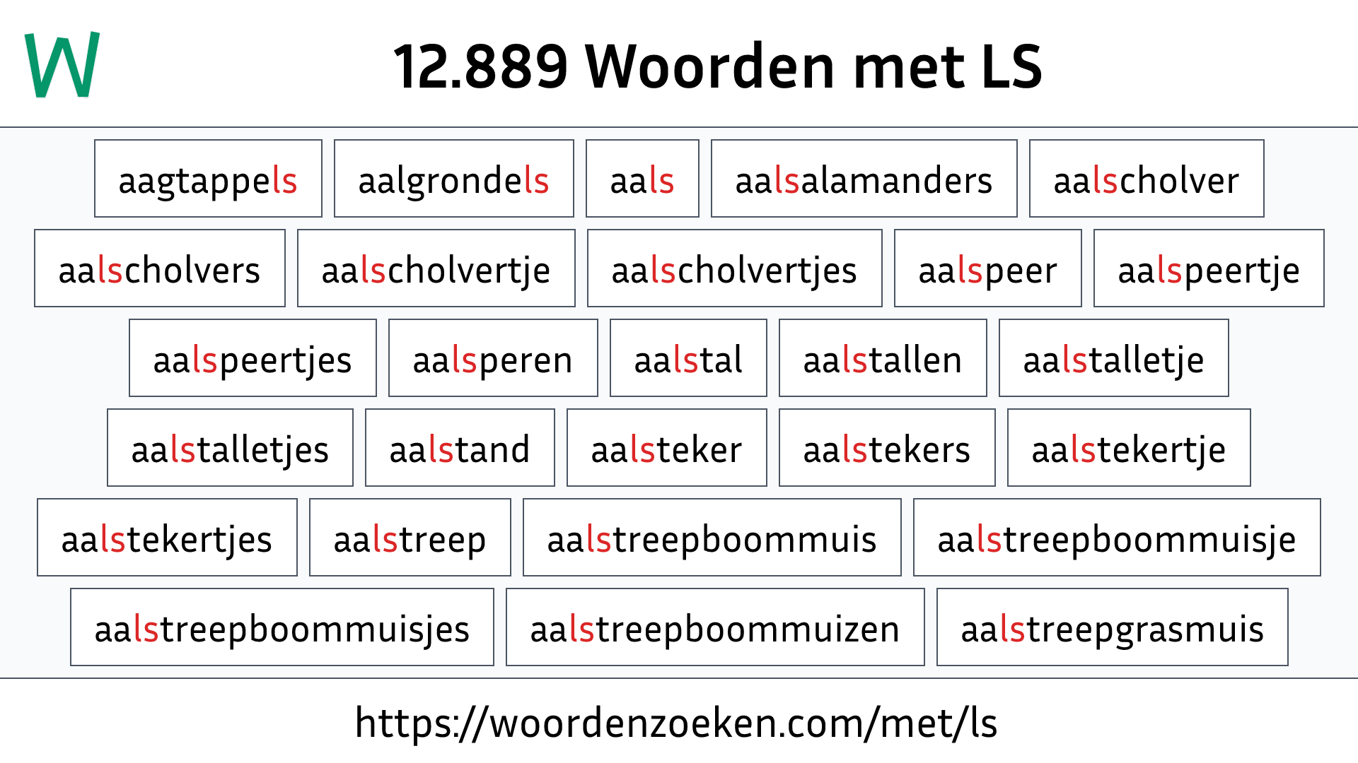 Woorden met LS