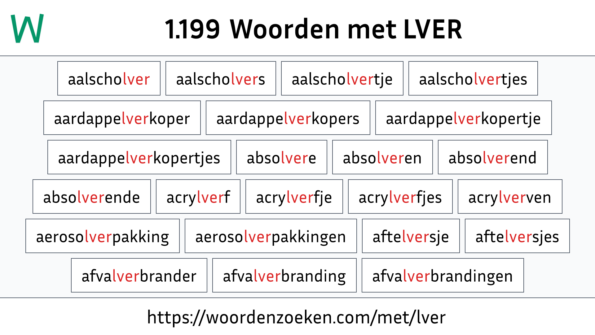 Woorden met LVER