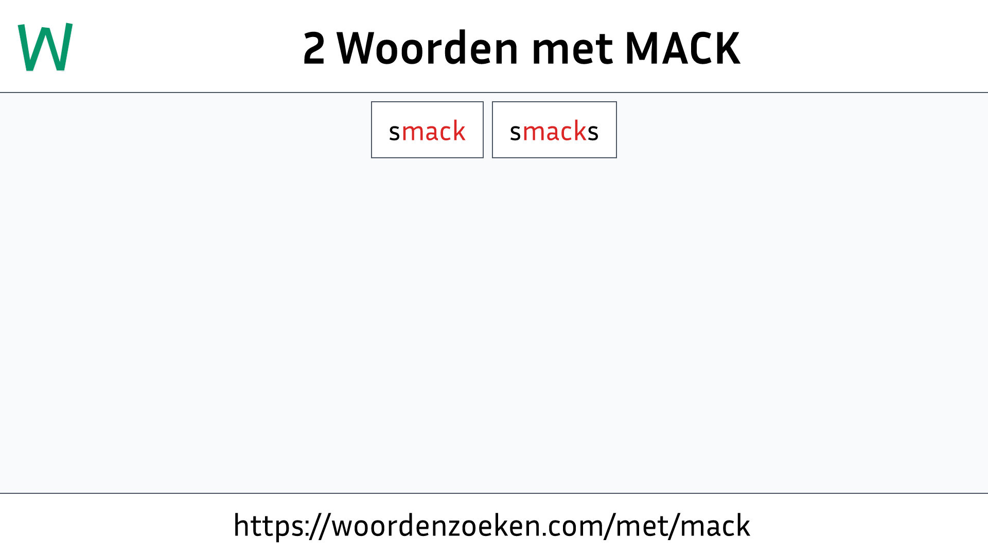 Woorden met MACK