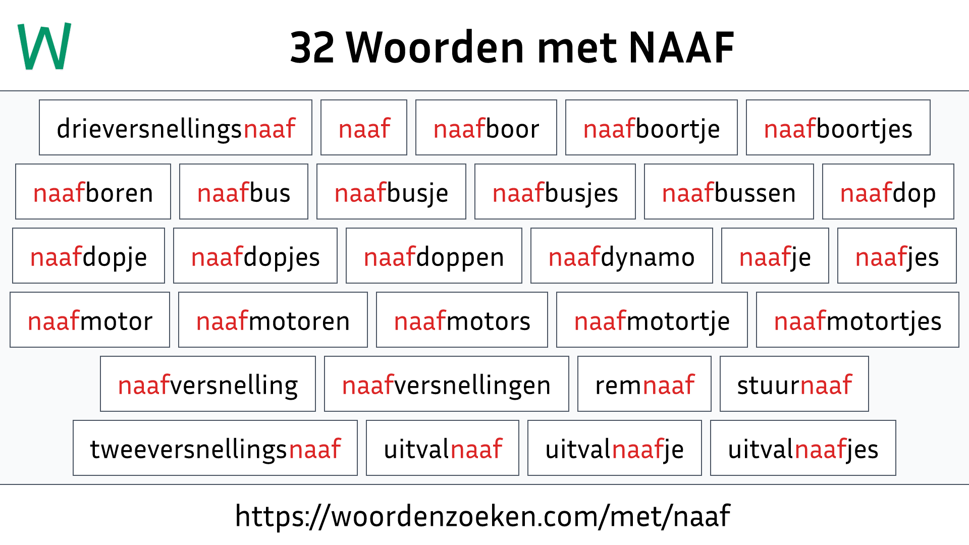 Woorden met NAAF