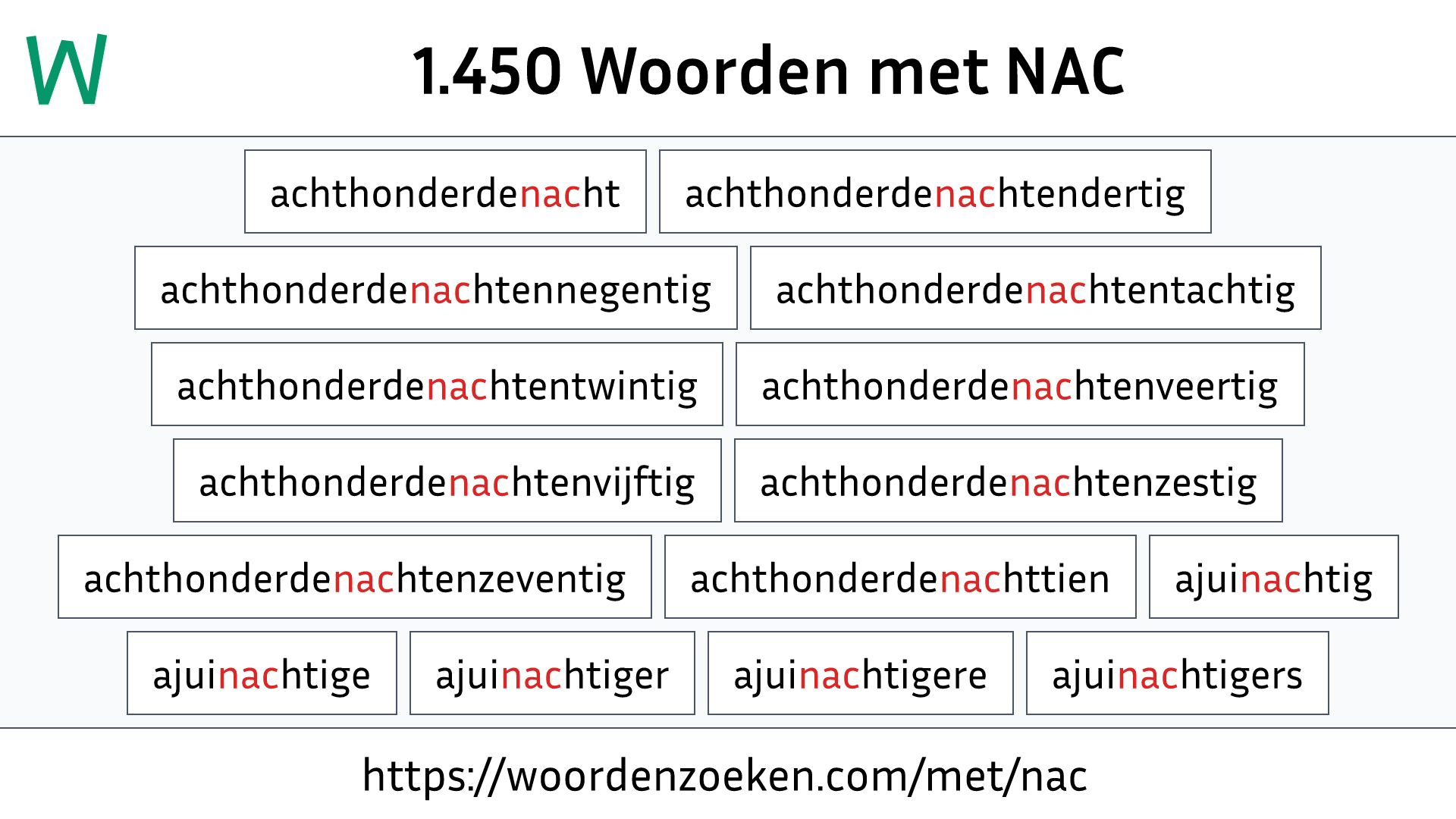 Woorden met NAC