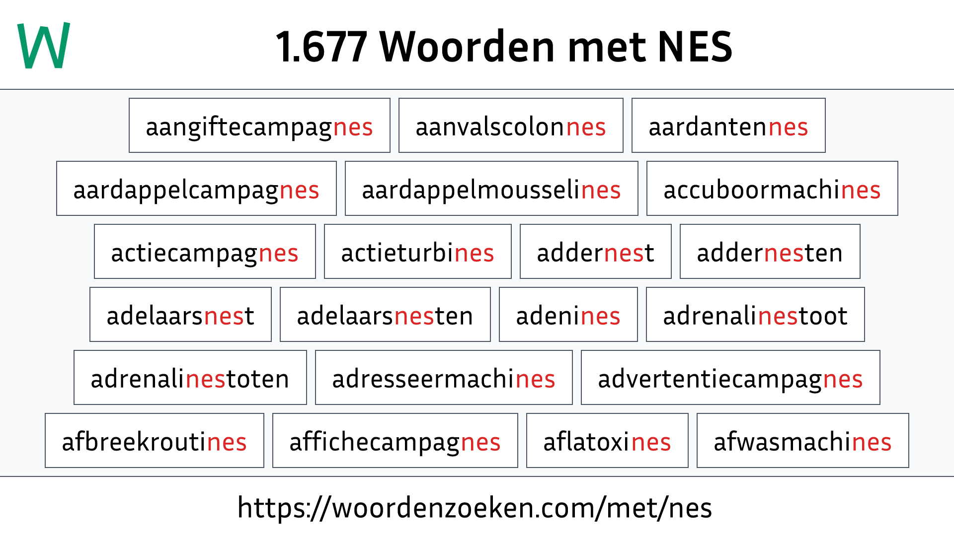 Woorden met NES