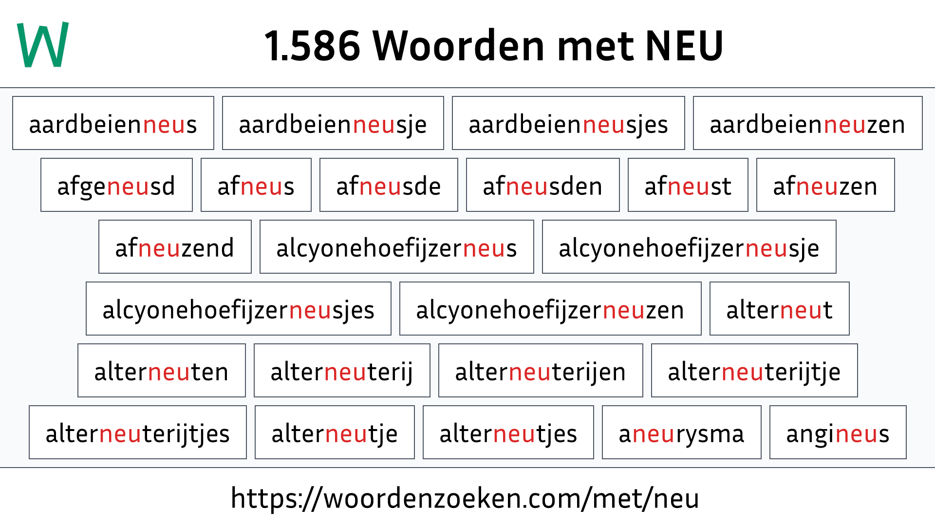 Woorden met NEU